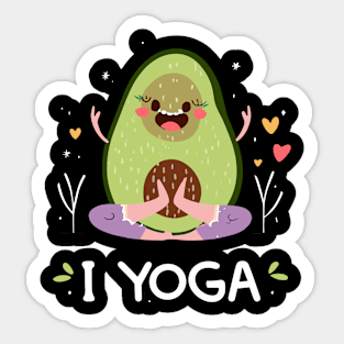 I Love Yoga from Avacado Sticker